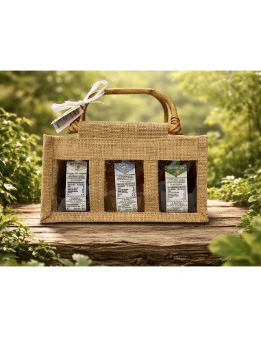 Cesta con mieles de calidad extra de...