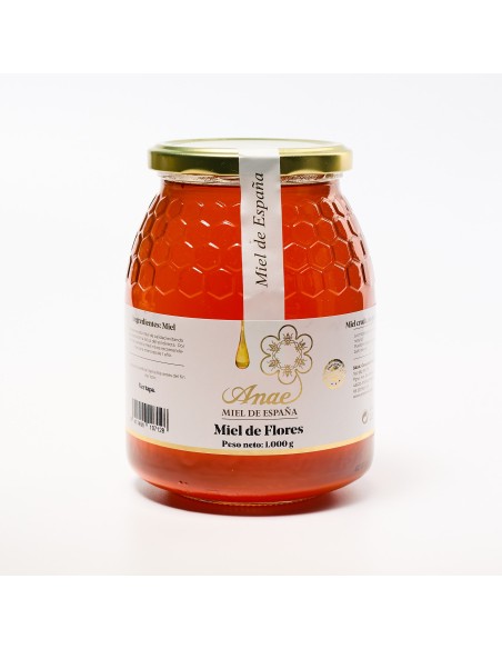 Miel de flores Cruda 100% Española | Directa del Apicultor | ANAE. Envío rápido, en 24 -48 horas.
